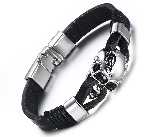 mens charm genuine leather skull multicolor cuff bracelet fashion jewelry nightclub party male skeleton bangle bracelets, White
mens charm genuine leather skull multicolor cuff bracelet fashion jewelry nightclub party male skeleton bangle bracelets, White