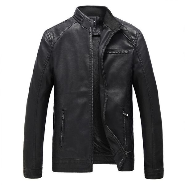 2019 winter men's warm leather jacket thick plus velvet washed fleece motorcycle jacket casual stand collar pu faux leather coat, Black
2019 winter men's warm leather jacket thick plus velvet washed fleece motorcycle jacket casual stand collar pu faux leather coat, Black