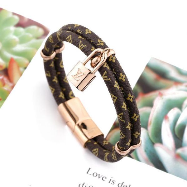 new charm l genuine leather bracelets with gold lock accessories design for women luxury flower pattern bracelet fashion jewelry, Golden;silver
new charm l genuine leather bracelets with gold lock accessories design for women luxury flower pattern bracelet fashion jewelry, Golden;silver