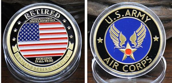2 pcs lot, the usa army air corps retired coins gold plated america force souvenir coin
2 pcs lot, the usa army air corps retired coins gold plated america force souvenir coin