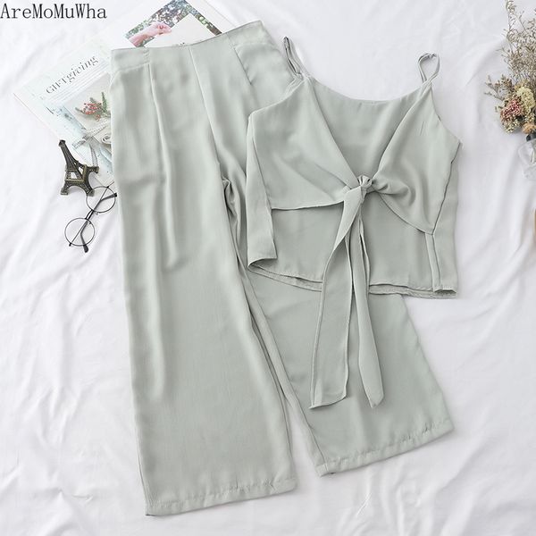aremomuwha fashion suit female 2019 summer new small sling high waist nine points wide leg pants suit temperament tide mh359, White
aremomuwha fashion suit female 2019 summer new small sling high waist nine points wide leg pants suit temperament tide mh359, White
