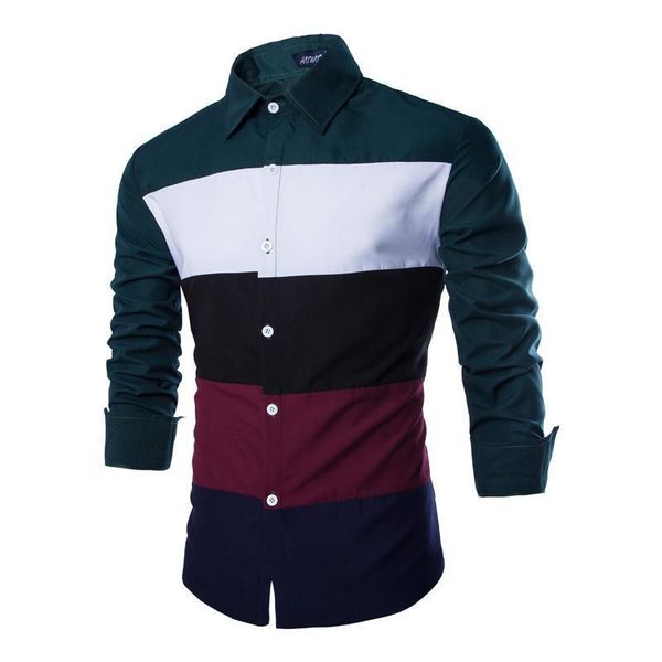 zogaa men smart causal shirt patchwork long sleeve dress shirt business slim blouse men button turn-down collar, White;black
zogaa men smart causal shirt patchwork long sleeve dress shirt business slim blouse men button turn-down collar, White;black