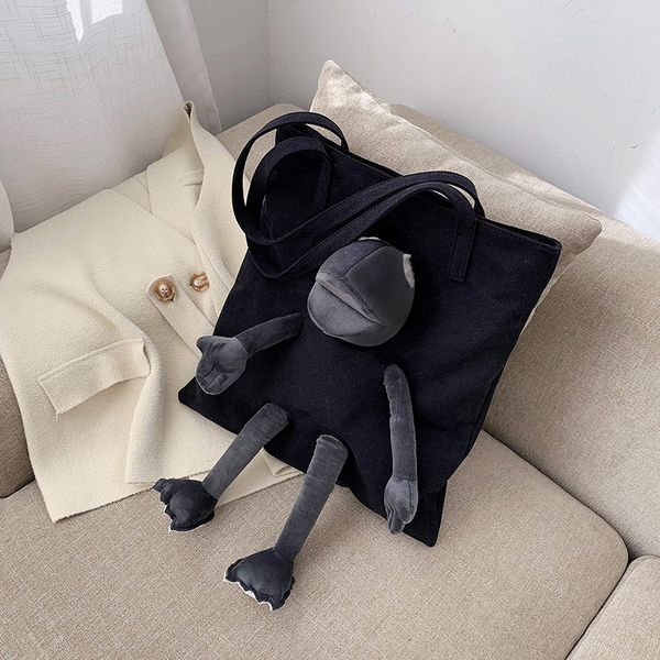 canvas shoulder bag 2019 new fashion casual female bag girl shopping large capacity travel cartoon big