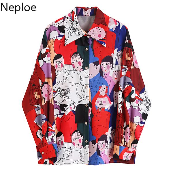 neploe vintage cartoon character printed blouse топы с длинным рукавом негабаритные женские рубашки 2020 весна новый причинный blusas топы 4, White 
neploe vintage cartoon character printed blouse топы с длинным рукавом негабаритные женские рубашки 2020 весна новый причинный blusas топы 4, White
