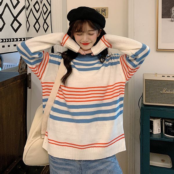 harajuku striped sweaters women kawaii o-neck pullover basic sweater jumper autumn winter long sleeve sweaters pull femme, White;black
harajuku striped sweaters women kawaii o-neck pullover basic sweater jumper autumn winter long sleeve sweaters pull femme, White;black