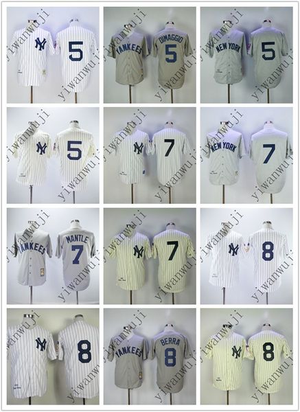 Yankee jer ey 5 dimaggio 7 mantle 8 berra cream white grey ba eball jer ey hirt titched
Yankee jer ey 5 dimaggio 7 mantle 8 berra cream white grey ba eball jer ey hirt titched
