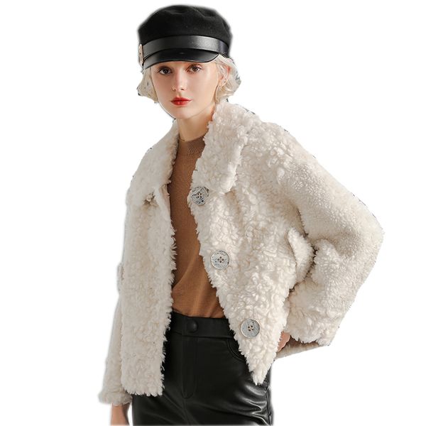 women's fur & faux 2021 winter wool coat sheep shearing long hooded large size, Black
women's fur & faux 2021 winter wool coat sheep shearing long hooded large size, Black