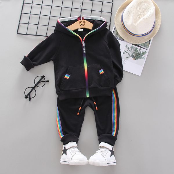 kids spring autumn baby clothes suit children boy girl hooded rainbow zip jacket pants 2 pcs/set toddler cotton infant clothing, White
kids spring autumn baby clothes suit children boy girl hooded rainbow zip jacket pants 2 pcs/set toddler cotton infant clothing, White