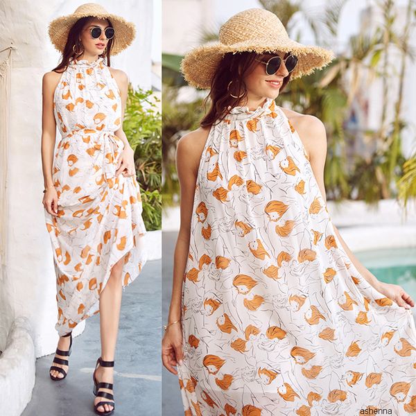 womens designer sleeveless dress printed bohemian skirt femalex7dj, Black;gray
womens designer sleeveless dress printed bohemian skirt femalex7dj, Black;gray