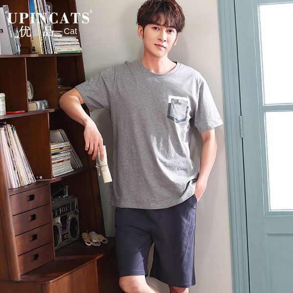 excellent cat cotton short-sleeved pajamas men's men's home clothes large size home clothes shorts and shorts cotton thin youth su, Blue;red
excellent cat cotton short-sleeved pajamas men's men's home clothes large size home clothes shorts and shorts cotton thin youth su, Blue;red