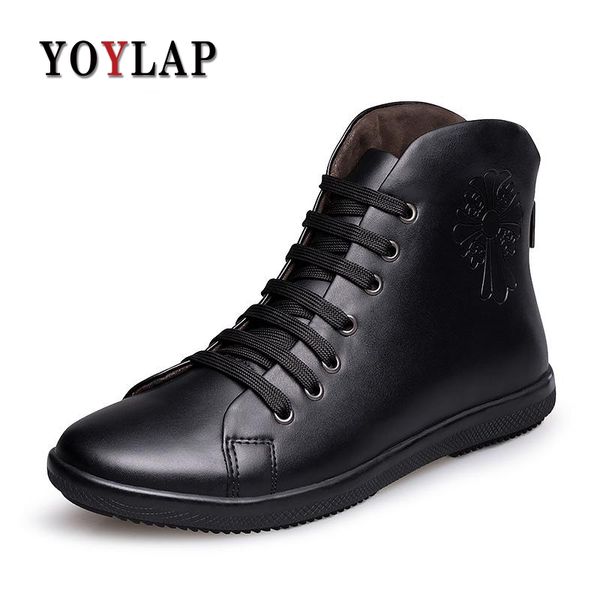 big size 35-48 genuine leather men boots ankle autumn winter boots men with zipper waterproof plush high winter shoes, Black
big size 35-48 genuine leather men boots ankle autumn winter boots men with zipper waterproof plush high winter shoes, Black