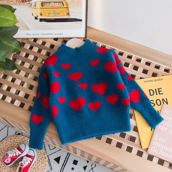 fall winter girls colorful love knitting wool-like kids sweater children's clothing wholesale, Blue
fall winter girls colorful love knitting wool-like kids sweater children's clothing wholesale, Blue