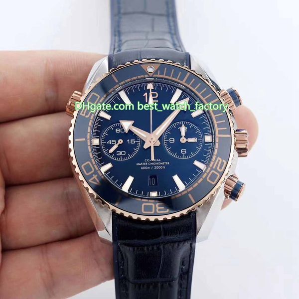6 Style Version Om Maker 45.5mm Planet Ocean Co-axial 600m 904 Steel Chronograph Workin Cal.9900 Movement Automatic Mens Watch Watches