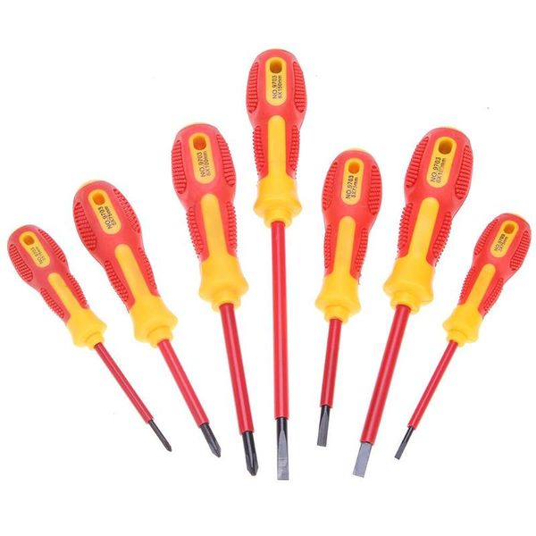 7pcs insulated screwdriver set withstand voltage 1000v precision magnetic slotted for electrician screwdrivers tools set
7pcs insulated screwdriver set withstand voltage 1000v precision magnetic slotted for electrician screwdrivers tools set