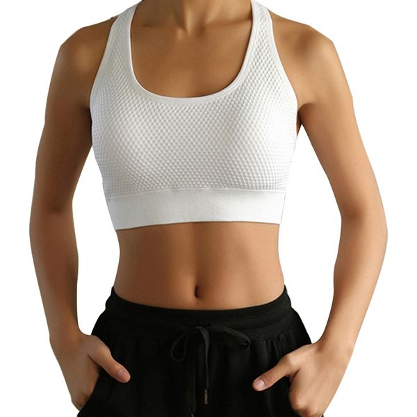 push up sports bra high impact running padded women seamless brassiere sport bra for yoga fitness workout active wear(s, White;black 
push up sports bra high impact running padded women seamless brassiere sport bra for yoga fitness workout active wear(s, White;black