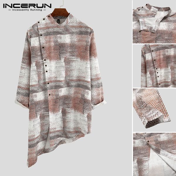 incerun mens shirt clothes man vintage printed long sleeve button muslim irregular long shirts abaya kaftan s-3xl, White;black
incerun mens shirt clothes man vintage printed long sleeve button muslim irregular long shirts abaya kaftan s-3xl, White;black
