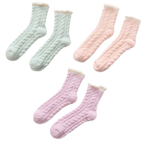3 pairs women socks soft booties coral fleece winter christmas socks warm thick soft crew floor socks, Black;white
3 pairs women socks soft booties coral fleece winter christmas socks warm thick soft crew floor socks, Black;white