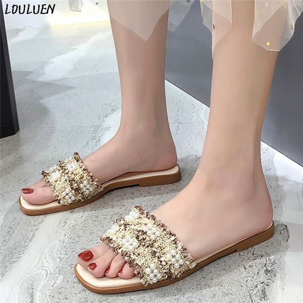 elegant women's summer fashion open toe breathable pearl flat slip-on plus size slippers feminina zapatos de mujer 2020 gift, Black
elegant women's summer fashion open toe breathable pearl flat slip-on plus size slippers feminina zapatos de mujer 2020 gift, Black