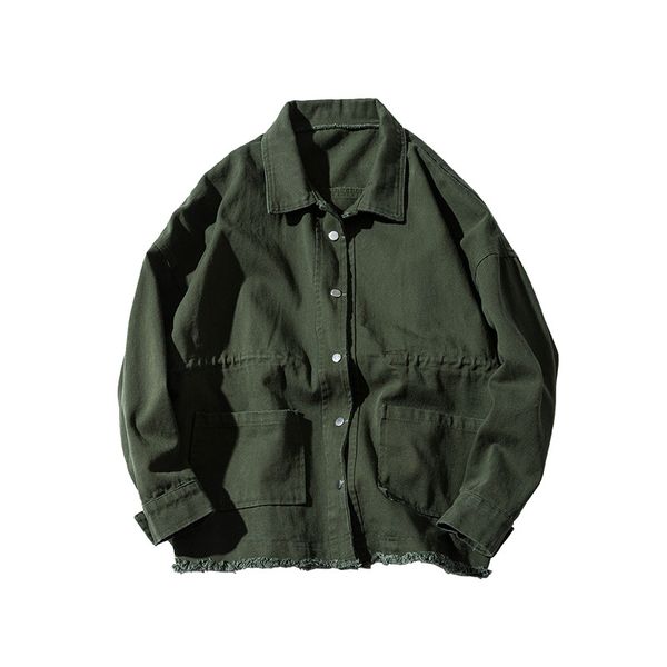 japanese harajuku solid color men cargo jacket button 1990s vintagwear chore coat, Black;brown
japanese harajuku solid color men cargo jacket button 1990s vintagwear chore coat, Black;brown