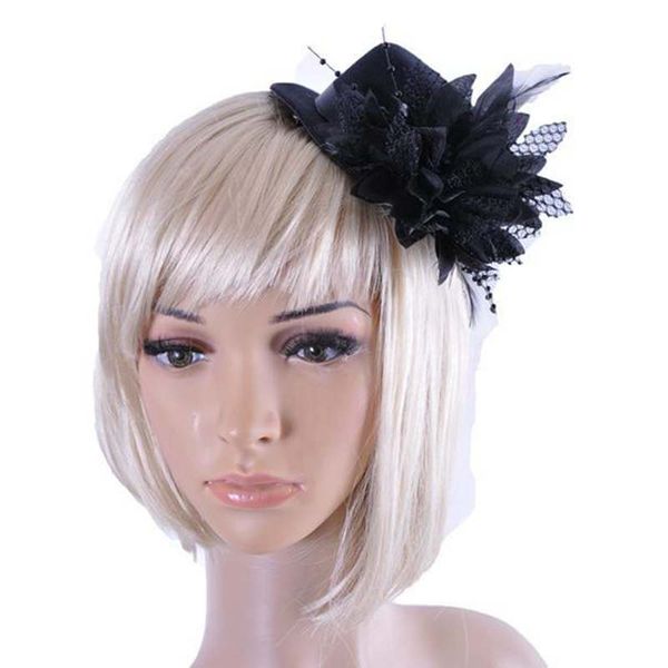 fashion lady hair fascinator hat feather evening party dance party decorative cap with barrette fedora hair accessories, Blue;gray
fashion lady hair fascinator hat feather evening party dance party decorative cap with barrette fedora hair accessories, Blue;gray