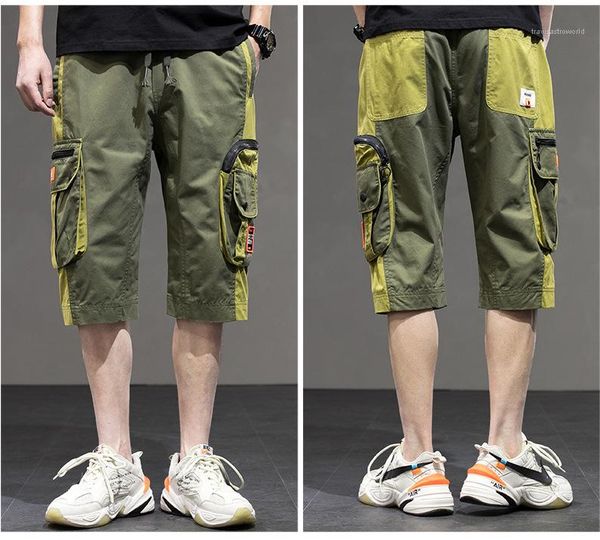 length shorts relaxed loose midweight homme clothing fashion big pocket casual cargo pants mens designer knee, White;black
length shorts relaxed loose midweight homme clothing fashion big pocket casual cargo pants mens designer knee, White;black