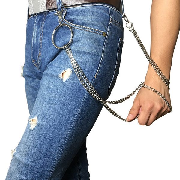 shank ming hip hop style key chains metal trendy waist chain simple personality wallet chain pants jeans punk, Silver
shank ming hip hop style key chains metal trendy waist chain simple personality wallet chain pants jeans punk, Silver