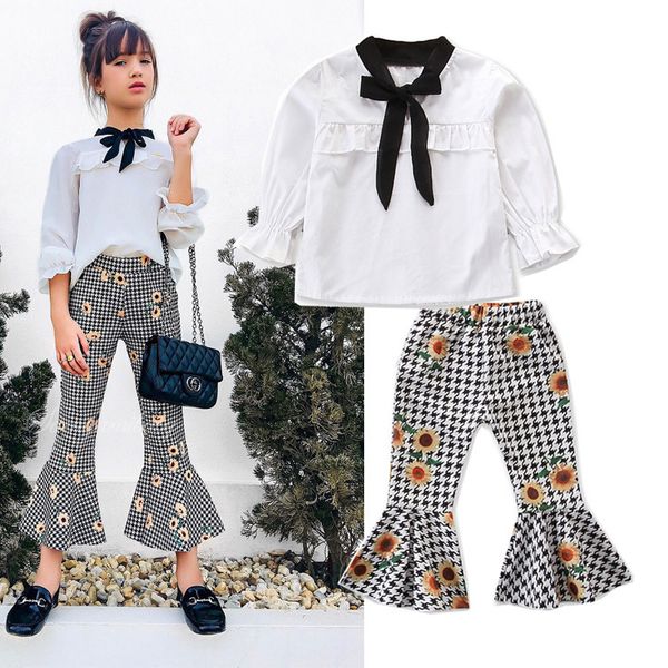 2019 baby girl bowknot рубашка набор из двух частей костюм (белая рубашка + брюки с принтом клеш) детские повседневные наряды спортивные кос, White
2019 baby girl bowknot рубашка набор из двух частей костюм (белая рубашка + брюки с принтом клеш) детские повседневные наряды спортивные кос, White