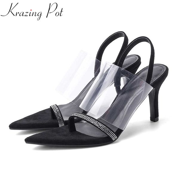 krazing pot 2020 summer pointed peep toe super high heels rhinestone decorations mature lady nightclub sandals women l30, Black
krazing pot 2020 summer pointed peep toe super high heels rhinestone decorations mature lady nightclub sandals women l30, Black