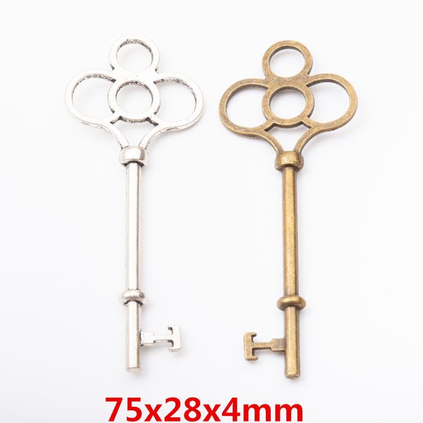 20pcs 75*28mm vintage silver decorative tibetan key charms antique bronze metal key pendants for bracelet earring diy jewelry, Bronze;silver
20pcs 75*28mm vintage silver decorative tibetan key charms antique bronze metal key pendants for bracelet earring diy jewelry, Bronze;silver