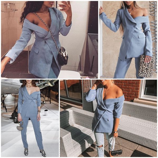 one shoulder blazers jackets women blue asymmetrical work winter pure blazers female office ladies blazer long sleeve coat, White;black
one shoulder blazers jackets women blue asymmetrical work winter pure blazers female office ladies blazer long sleeve coat, White;black
