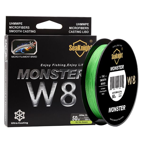 seaknight monster w8 fishing line 300m 8 strands braided fishing line multifilament pe line 40lb,line 3
seaknight monster w8 fishing line 300m 8 strands braided fishing line multifilament pe line 40lb,line 3