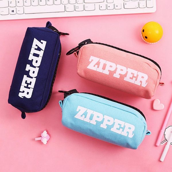 creative big zipper pencil case simple canvas large pen box pencilcase for girl gifts bags cute school stationery supplies
creative big zipper pencil case simple canvas large pen box pencilcase for girl gifts bags cute school stationery supplies