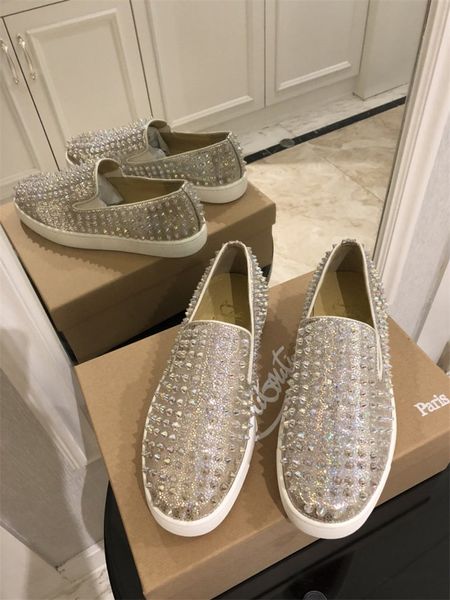 fast shipping platform men and women shoes wild vintage luxury rhinestone rivets women's shoes men's shoes loafers casual red outs, Black
fast shipping platform men and women shoes wild vintage luxury rhinestone rivets women's shoes men's shoes loafers casual red outs, Black