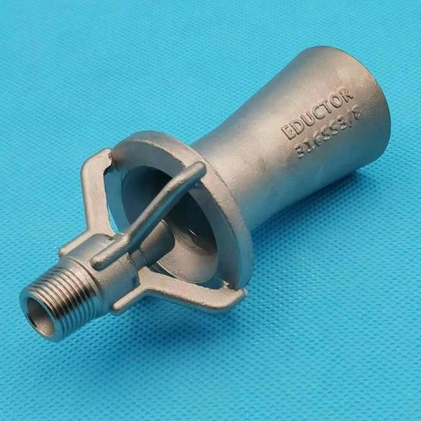 316ss mixing fluid eductor, solution stirring mixing venturi nozzle,one-piece construction epoxy industrial nozzle
316ss mixing fluid eductor, solution stirring mixing venturi nozzle,one-piece construction epoxy industrial nozzle