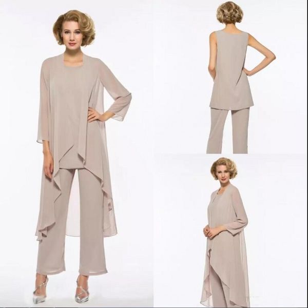 Plus Size Mother Of The Bride Pant Suit 3 Piece Chiffon for Beach Wedding Dress Mother Dress Long Sleeves Cheap Mothers Formal Gown
Plus Size Mother Of The Bride Pant Suit 3 Piece Chiffon for Beach Wedding Dress Mother Dress Long Sleeves Cheap Mothers Formal Gown