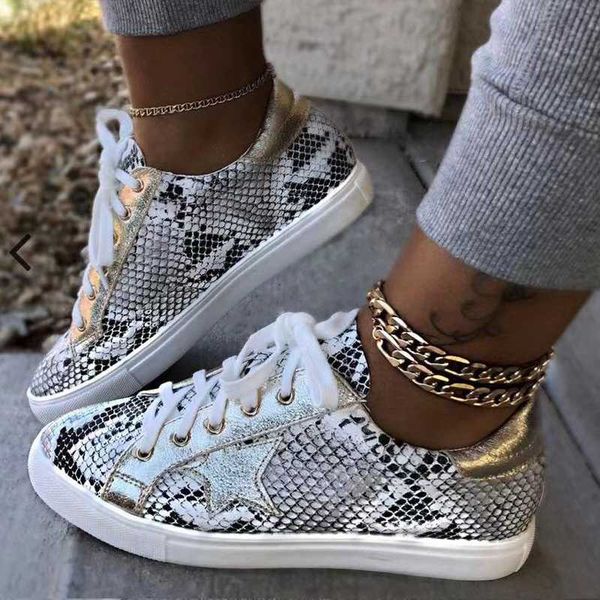 women snake printing pu leather vulcanized shoes lace up female sneakers fashion new platform woman shoes walking footwear, Black
women snake printing pu leather vulcanized shoes lace up female sneakers fashion new platform woman shoes walking footwear, Black