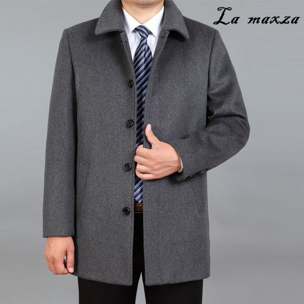 2019 new arrival turn-down collar cashmere mens coat and jacket smart casual woolen overcoat, Black
2019 new arrival turn-down collar cashmere mens coat and jacket smart casual woolen overcoat, Black