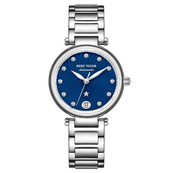 reef tiger/rt 2019 fashion ladies watch blue dial steel bracelet watches sapphire glass automatic watch for women rga1590, Slivery;brown
reef tiger/rt 2019 fashion ladies watch blue dial steel bracelet watches sapphire glass automatic watch for women rga1590, Slivery;brown
