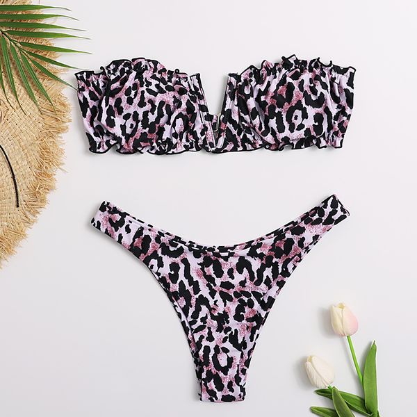 bandeau bikinis 2020 new v neck bikini swimsuits push up swimwear female leopard brazilian bikini set bathing suits biquini, White;black
bandeau bikinis 2020 new v neck bikini swimsuits push up swimwear female leopard brazilian bikini set bathing suits biquini, White;black