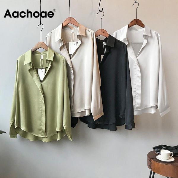 2020 new elegant solid satin blouse women long sleeve casual shirts ladies office loose turn down collar blouses tunic blusas, White
2020 new elegant solid satin blouse women long sleeve casual shirts ladies office loose turn down collar blouses tunic blusas, White