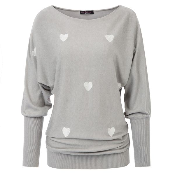 women autumn off shoulder sweater knitwear long batwin sleeves solid color pullover loose casual embroidery jumper, White;black
women autumn off shoulder sweater knitwear long batwin sleeves solid color pullover loose casual embroidery jumper, White;black