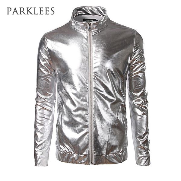 shiny metallic zip up stand collar jacket men women night club party halloween cool mens jacket and coats hipster varsity, Black;brown
shiny metallic zip up stand collar jacket men women night club party halloween cool mens jacket and coats hipster varsity, Black;brown