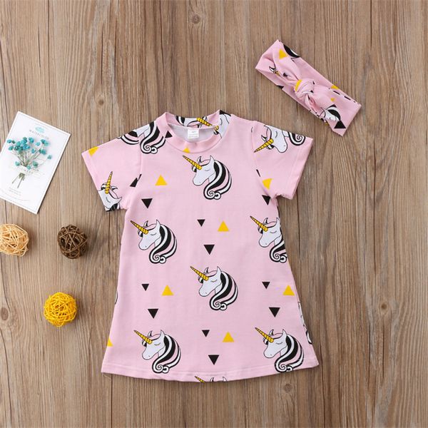 unicorn girls kids dresses cute printed round collar short sleeve girl dress+headband 2 pcs set kids designer clothes girls jy369, Red;yellow
unicorn girls kids dresses cute printed round collar short sleeve girl dress+headband 2 pcs set kids designer clothes girls jy369, Red;yellow