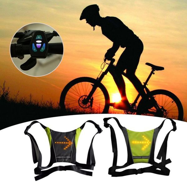 bicycle reflective vest 30 led warning lights wireless safety turn signal lights for bicycle riding safety jackets (green, Black
bicycle reflective vest 30 led warning lights wireless safety turn signal lights for bicycle riding safety jackets (green, Black