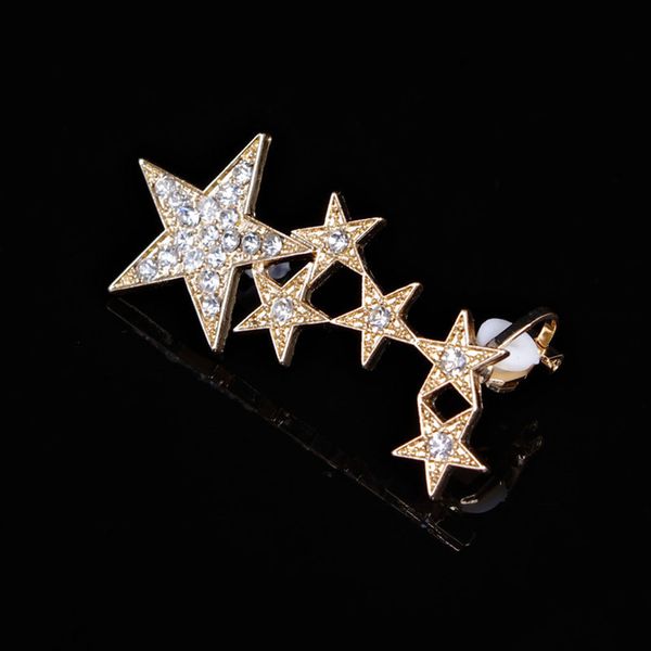 1pc fashion women ladies rhinestone crystal star ear clip piercing cuff earring, Golden
1pc fashion women ladies rhinestone crystal star ear clip piercing cuff earring, Golden