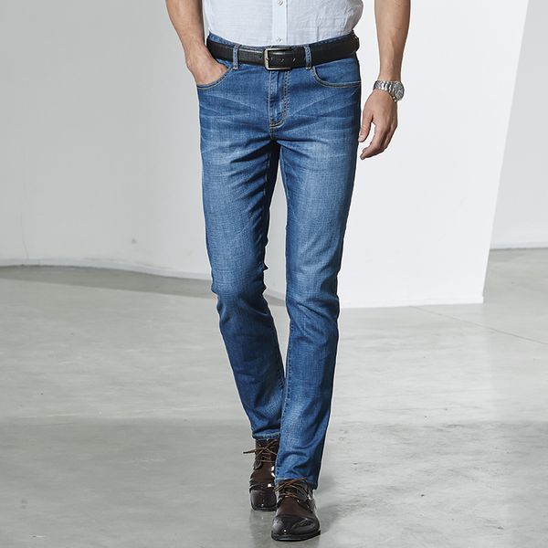 2019 autumn new style selling men business jeans fashion korean-style straight-cut medium waist stretch pants, Blue
2019 autumn new style selling men business jeans fashion korean-style straight-cut medium waist stretch pants, Blue