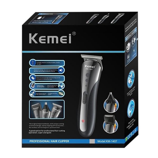 kemei km-1407 multifunctional hair trimmer rechargeable electric nose hair hair trimmer for barbers sqtrimmer yuveo
kemei km-1407 multifunctional hair trimmer rechargeable electric nose hair hair trimmer for barbers sqtrimmer yuveo
