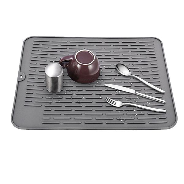 rectangle silicone drying mat,drain mat insulation mat,kitchen sink mat,waterproof counterpad,1pcs,grey
rectangle silicone drying mat,drain mat insulation mat,kitchen sink mat,waterproof counterpad,1pcs,grey