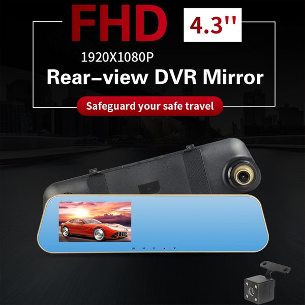 universal car dvr dash 4.3 nch 720p detection loop parking monitor view mirror camera g-sensor backup video recorder
universal car dvr dash 4.3 nch 720p detection loop parking monitor view mirror camera g-sensor backup video recorder