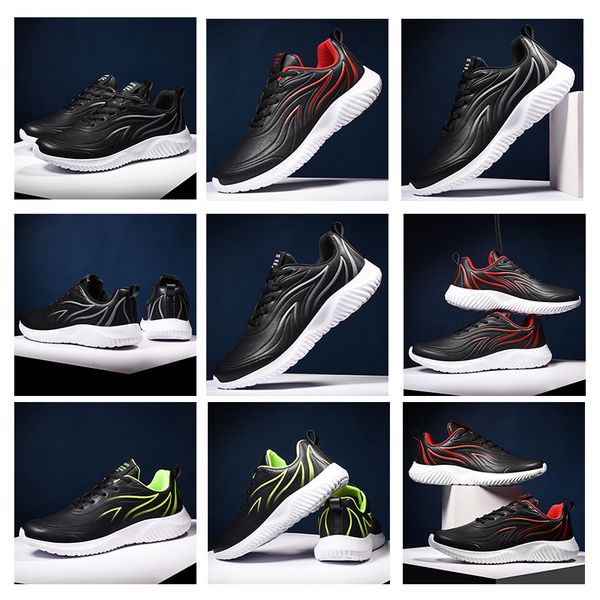 men women triple black red green running shoes leather comfortable trainers designer sport sneakers size 39-45, White;red
men women triple black red green running shoes leather comfortable trainers designer sport sneakers size 39-45, White;red